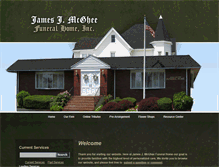 Tablet Screenshot of mcgheefuneralhome.com